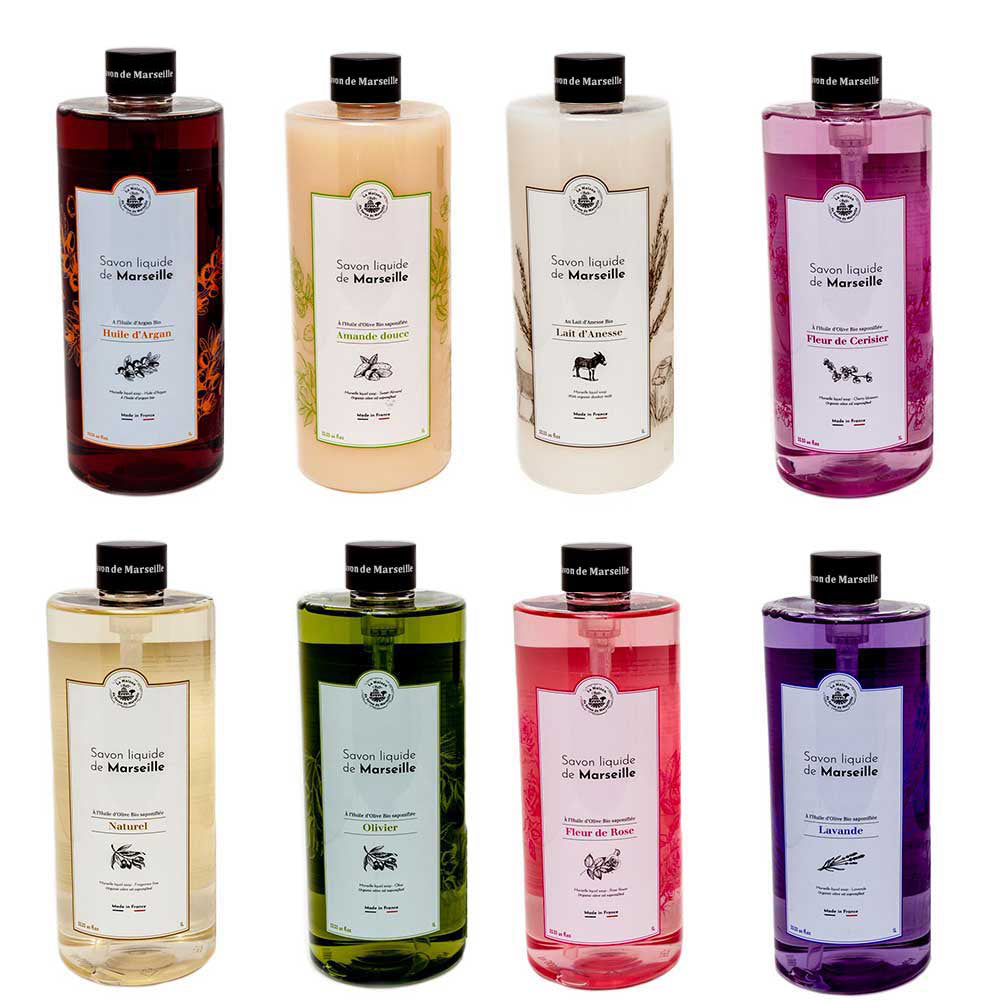 French Liquid Soap Refill, Olive Oil, Olive Oil Fragrance, 1 Litre