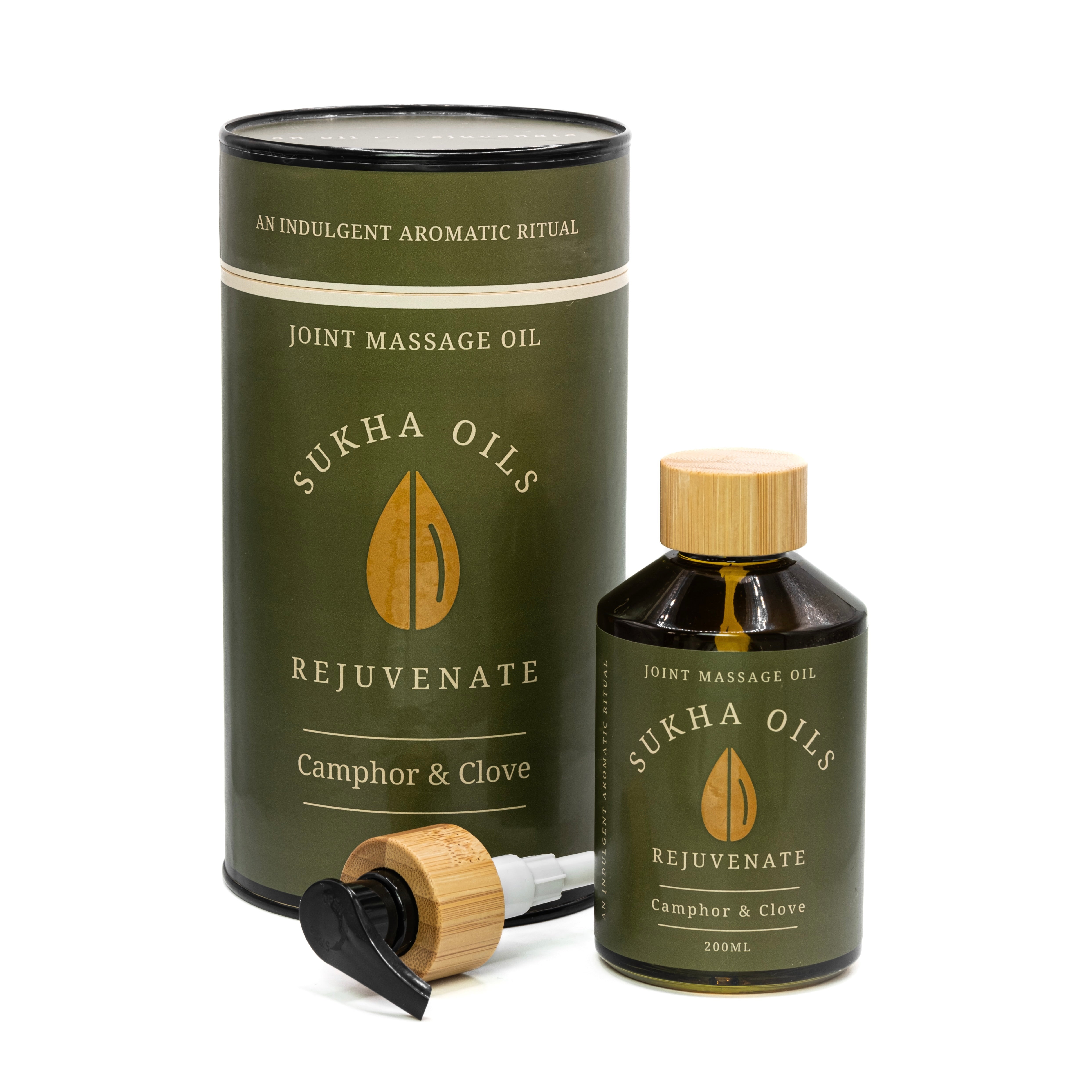 Aromatherapy Rejuvenate Joint Massage Oil, Camphor & Clove, 200ml