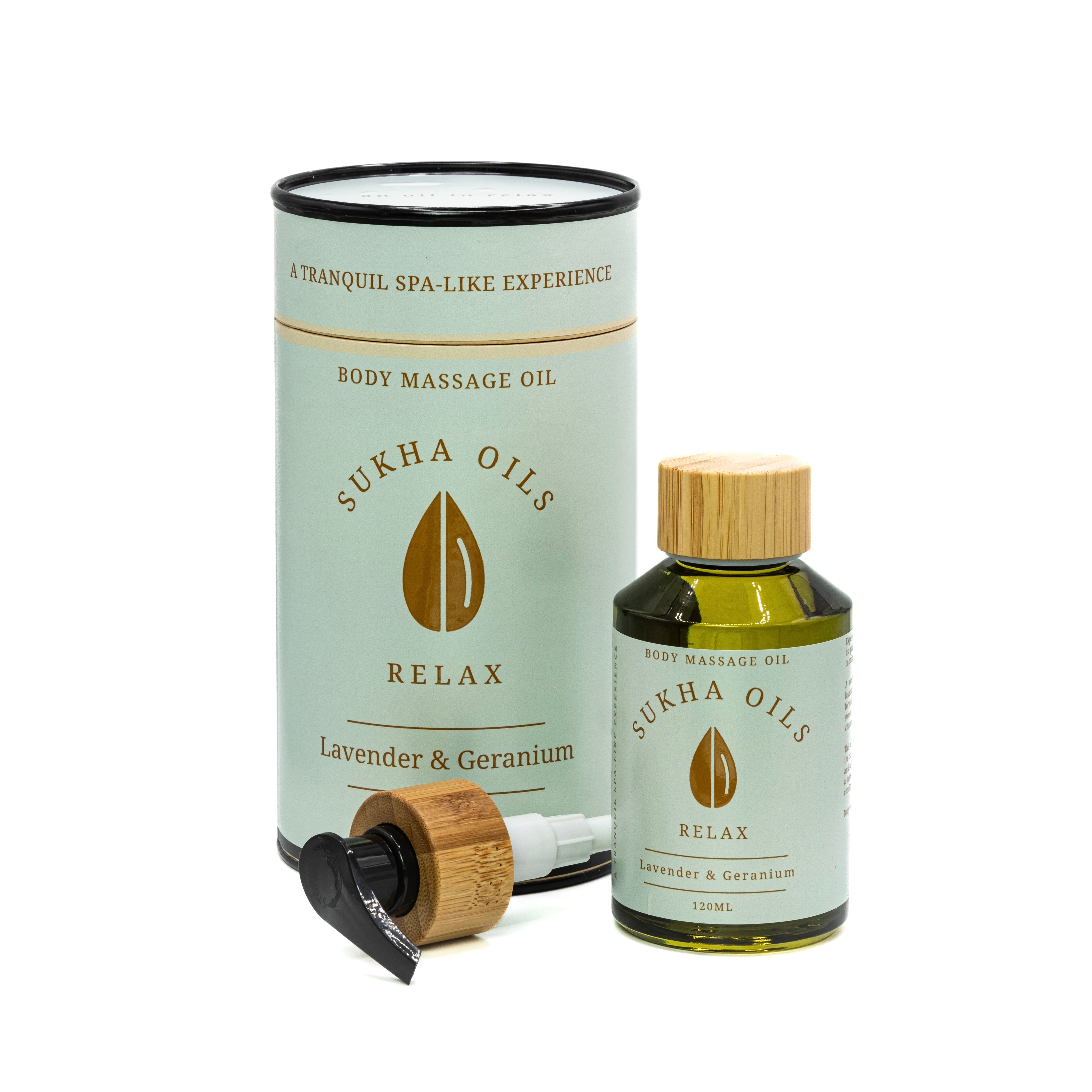 Aromatherapy Relax Massage Oil, Lavender & Geranium, 120ml