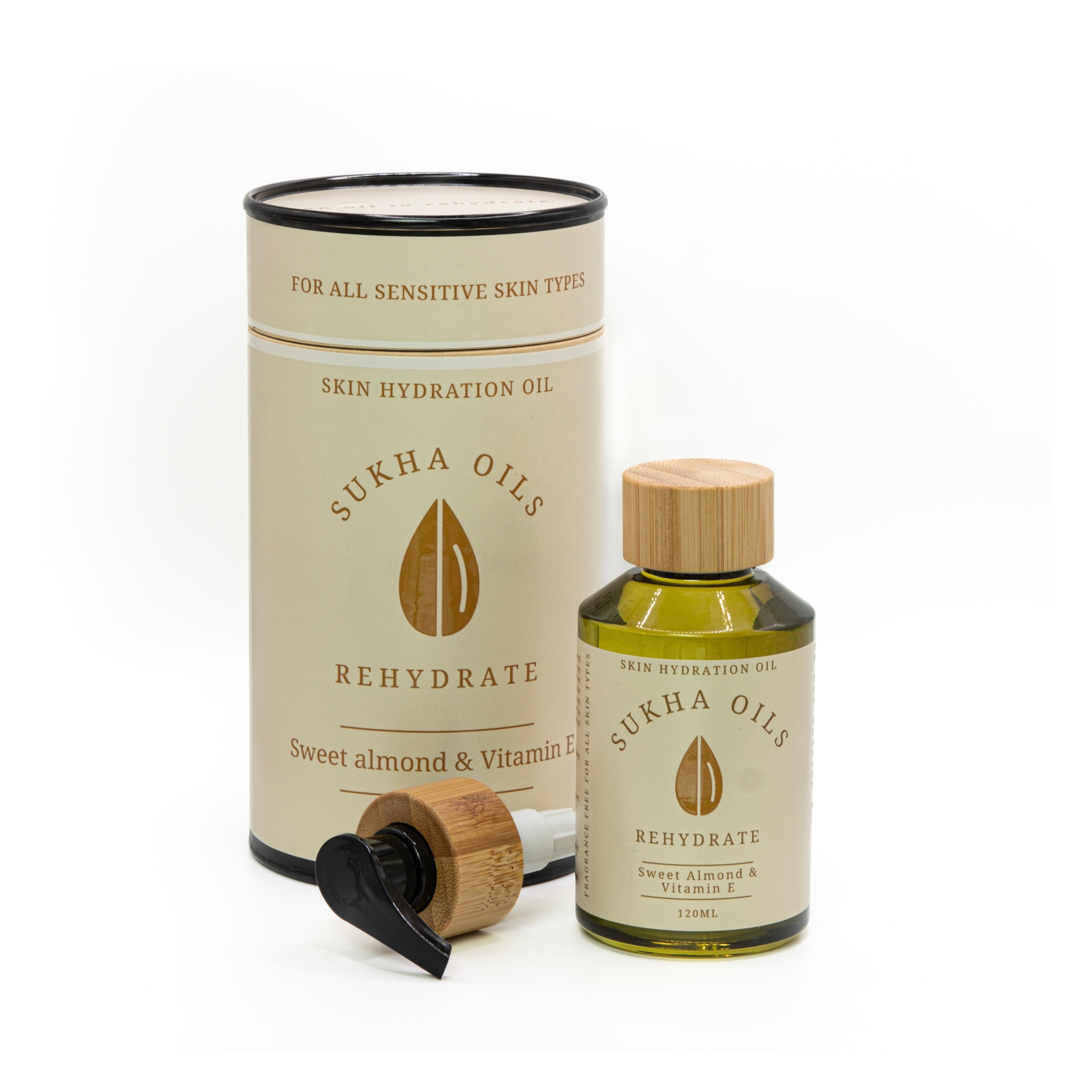 Aromatherapy Rehydrate Massage Oil, Sweet Almond & Vitamin E, 120ml