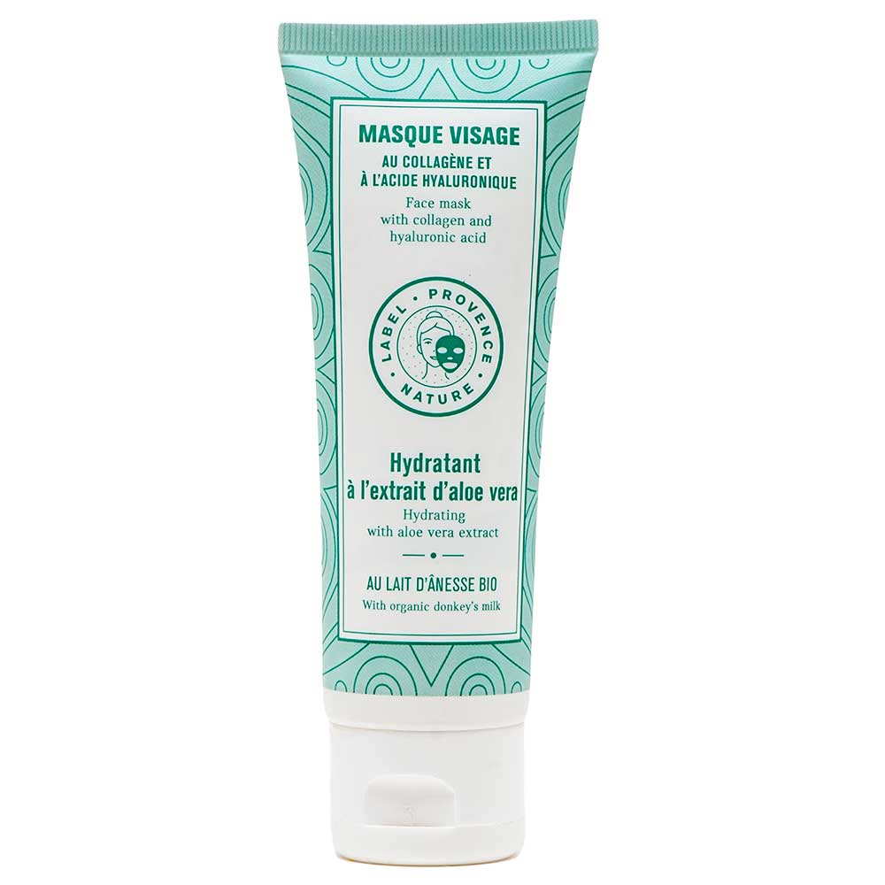 French Face Mask, Donkey Milk, Aloe Vera, Collagen and Hyaluronic Acid, 75ml