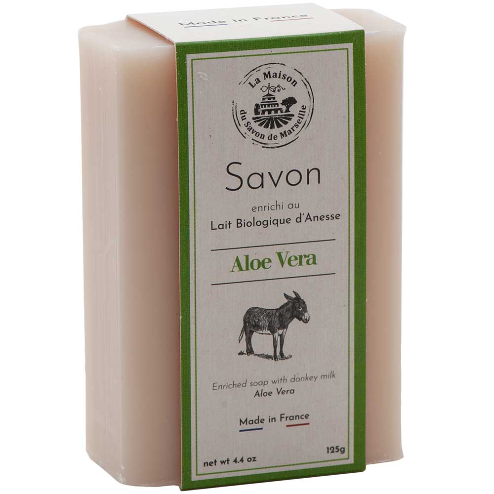 French Soap with Donkey Milk and Shea Butter, Aloe Vera Fragrance, 125g