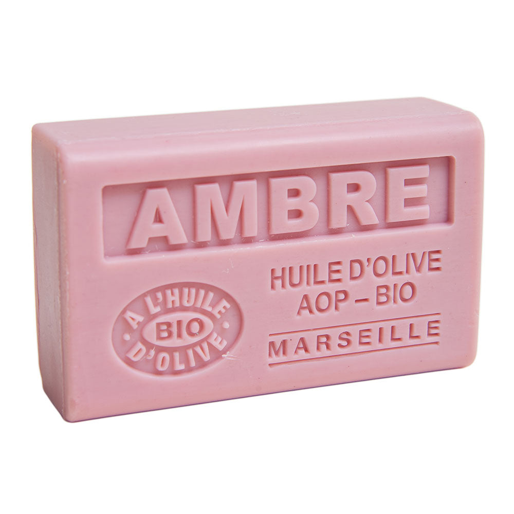 French Olive Oil Soap with Shea Butter, Amber Wood Fragrance, 125g