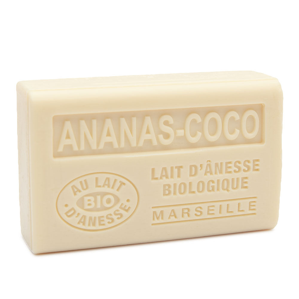 French Soap with Donkey Milk, Pineapple Coconut Fragrance, 125g