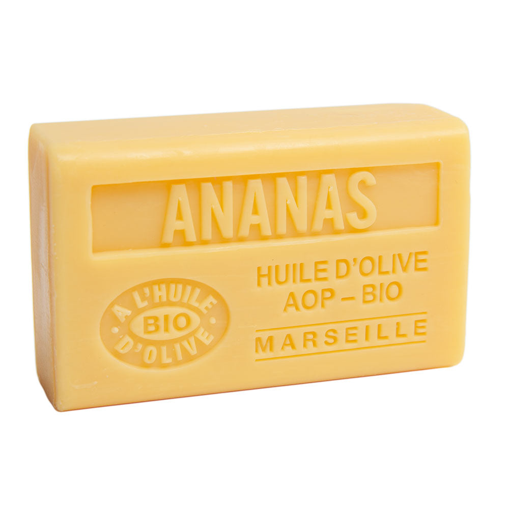 French Olive Oil Soap with Shea Butter, Pineapple Fragrance, 125g