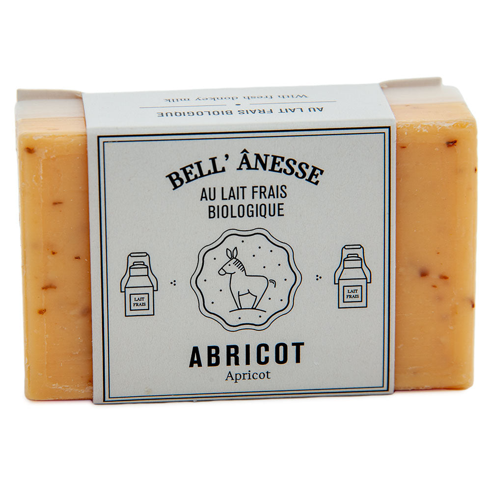 French Double Sided Exfoliating Soap, Shea Butter and Donkey Milk, Apricot Fragrance, 125g