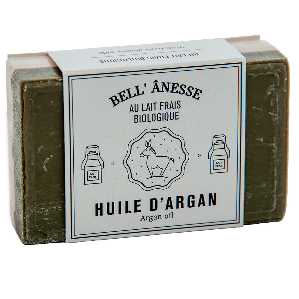 French Double Sided Exfoliating Soap, Shea Butter and Donkey Milk, Argan Oil Fragrance, 125g
