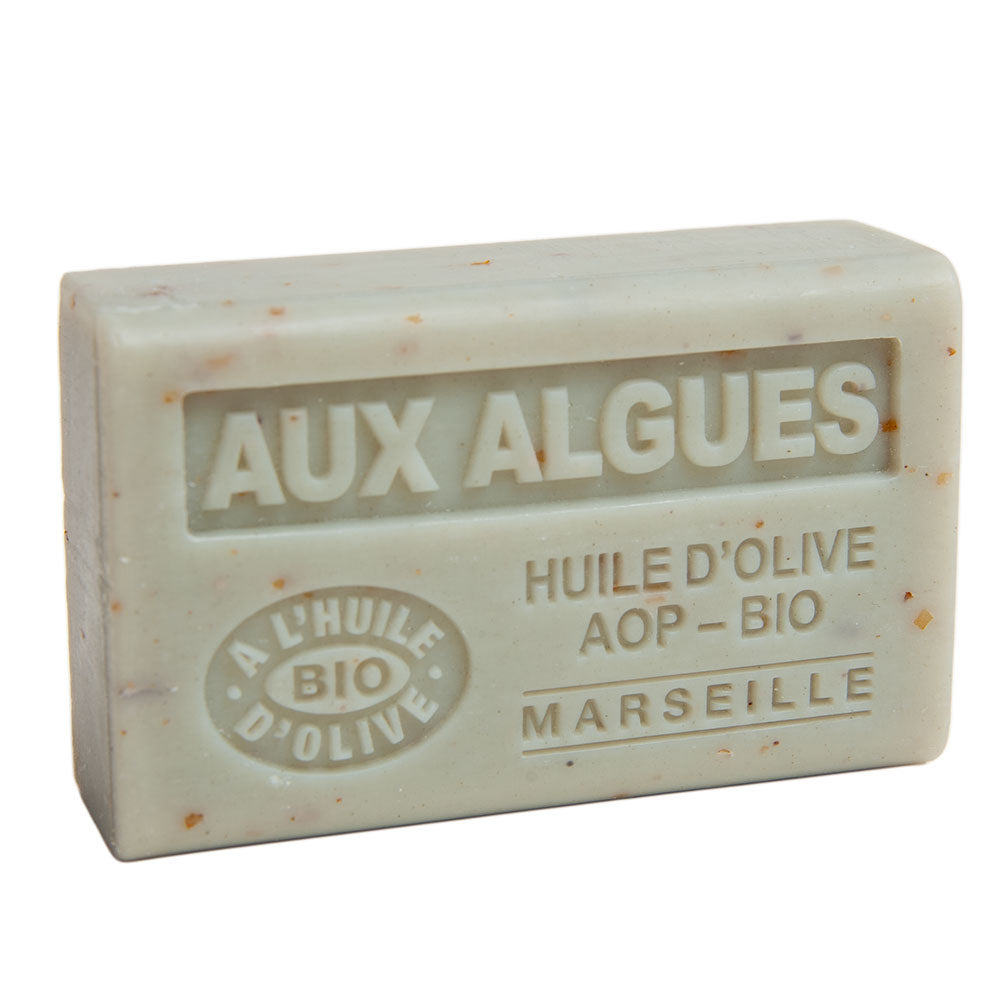 French Exfoliating Olive Oil Soap with Shea Butter, Seaweed Fragrance, 125g