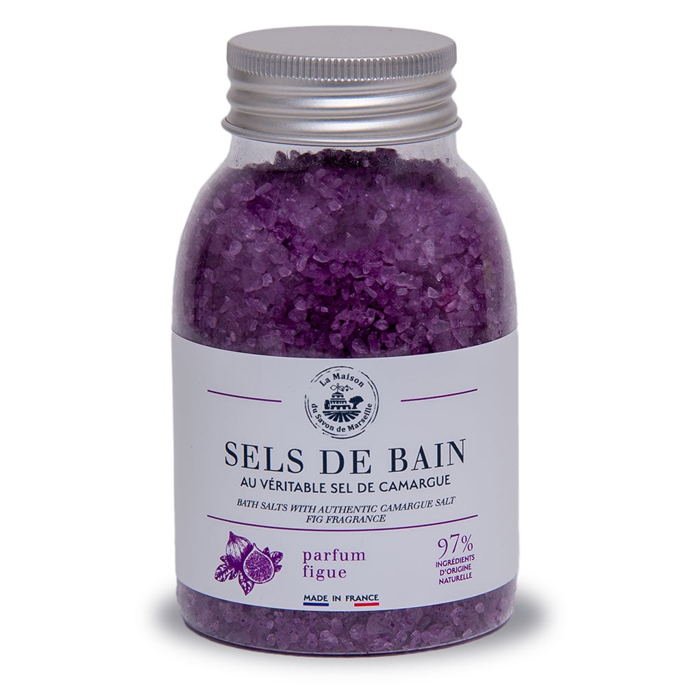 French Bath Salts, Camargue Salt, Fig Fragrance, 300g
