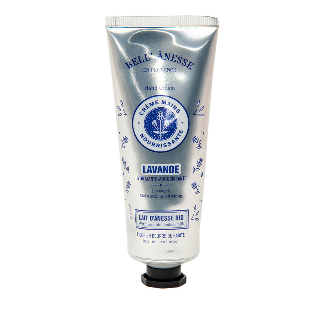 French Hand Cream , Organic Donkey Milk , Shea Butter , Lavender Fragrance, 75ml