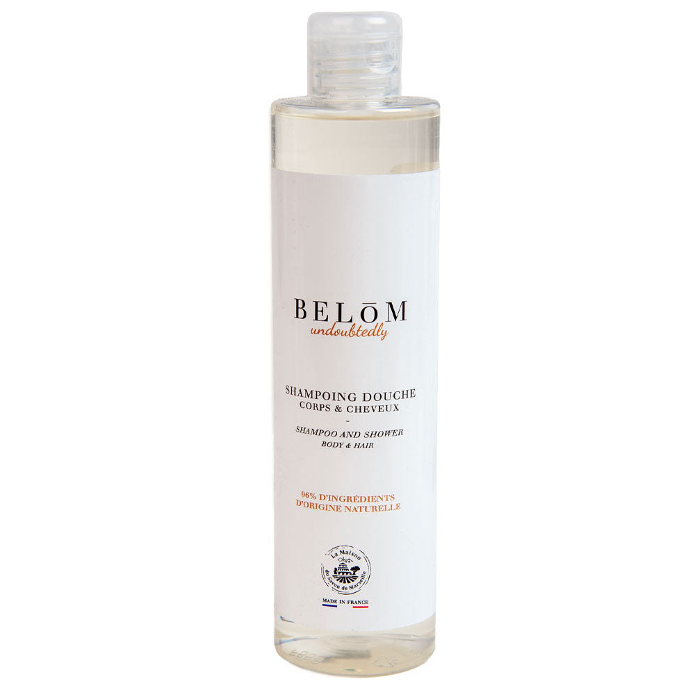 French Belom Shower Gel and Shampoo, For Men, Belom Fragrance, 250ml