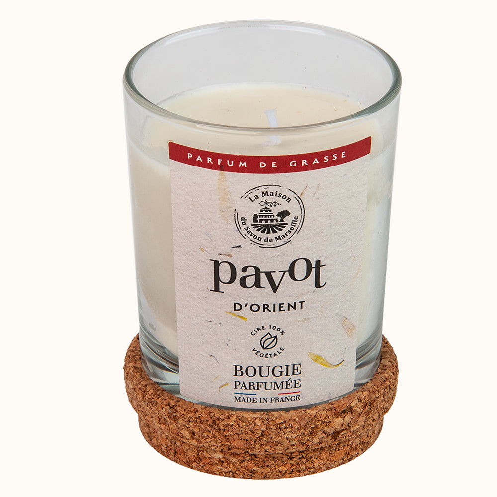 French Scented Candle, Oriental Poppy Fragrance, 180g