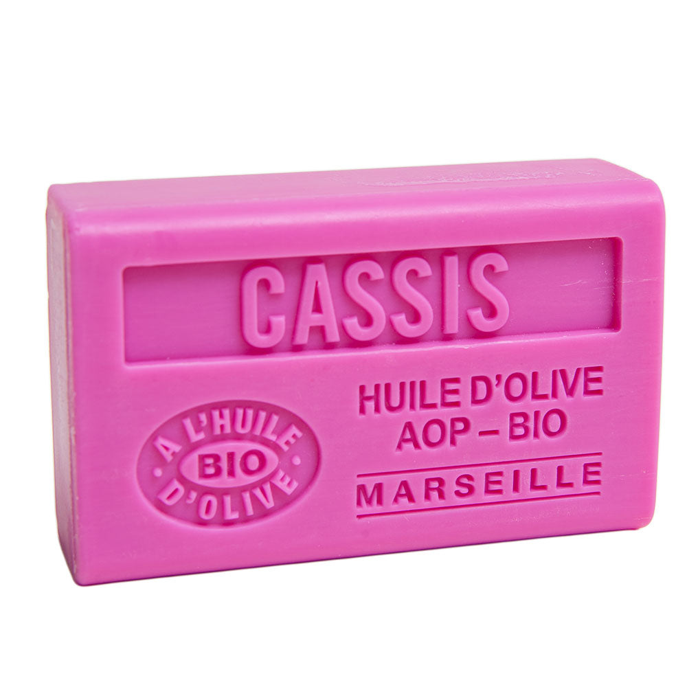 French Olive Oil Soap with Shea Butter, Blackcurrant (Cassis) Fragrance, 125g