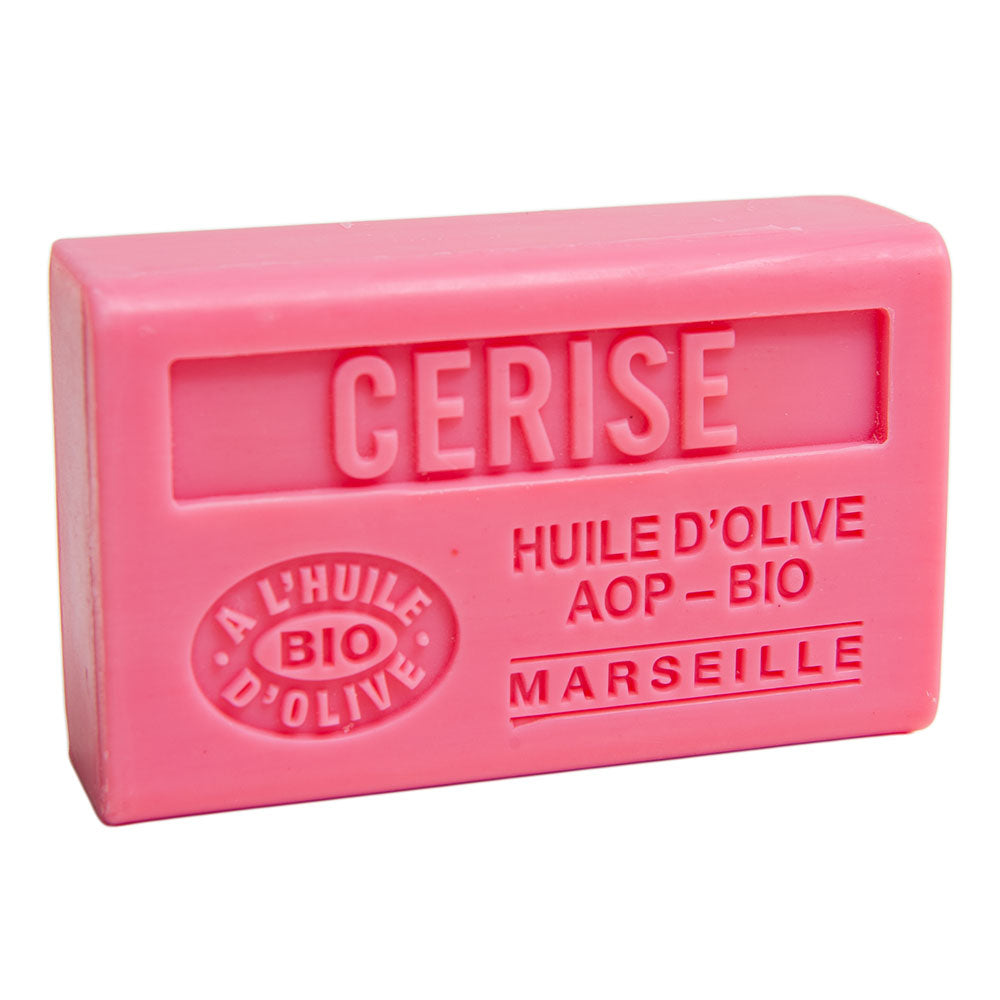 French Olive Oil Soap with Shea Butter, Cherry Fragrance, 125g