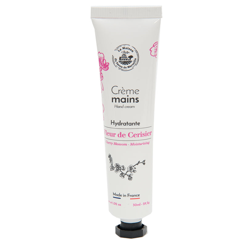 French Hand Cream, Shea Butter and Donkey Milk, Cherry Blossom Fragrance, 30ml