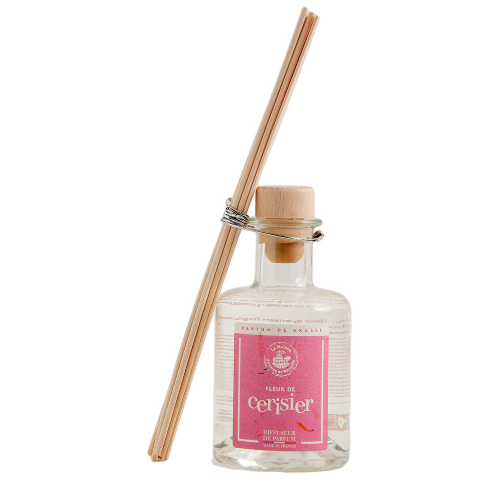 French Reed Diffuser, 8 Rattan Sticks, Cherry Blossom Fragrance, 200ml