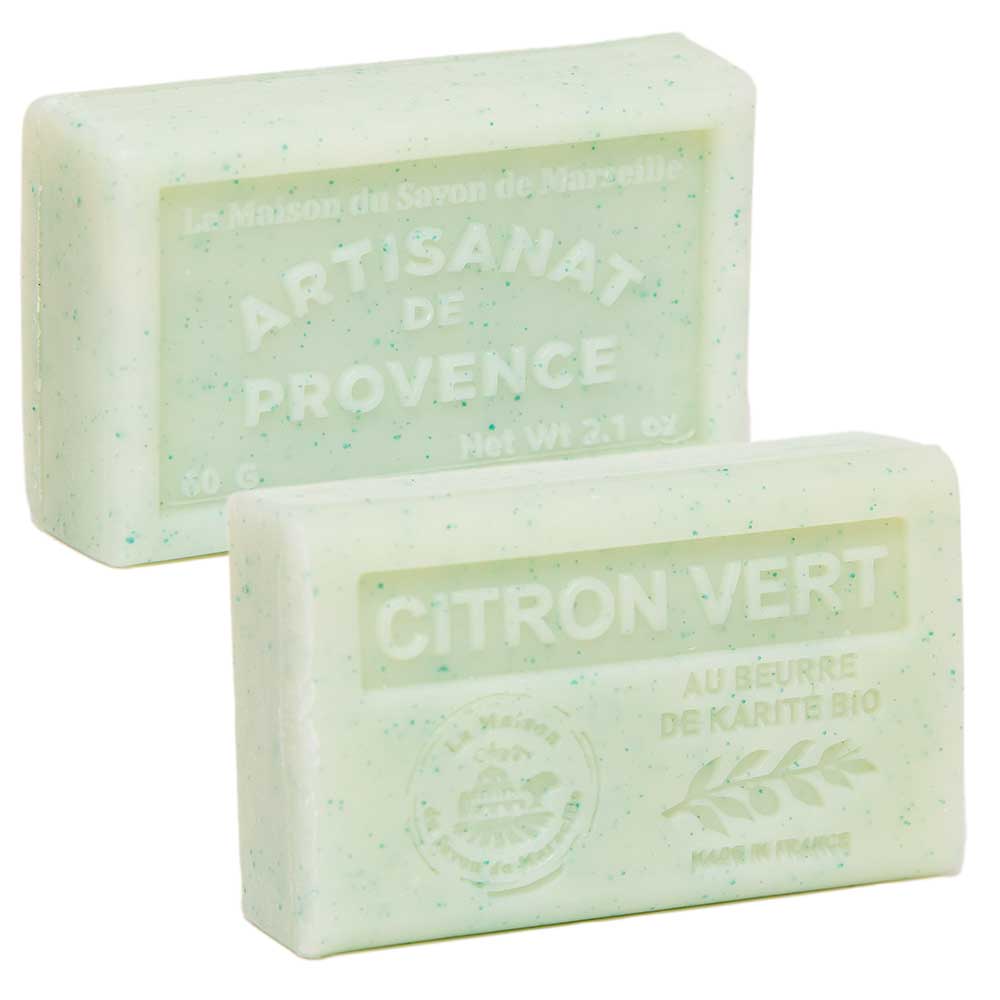 French Exfoliating Soap with Shea Butter, Lime Fragrance, 60g