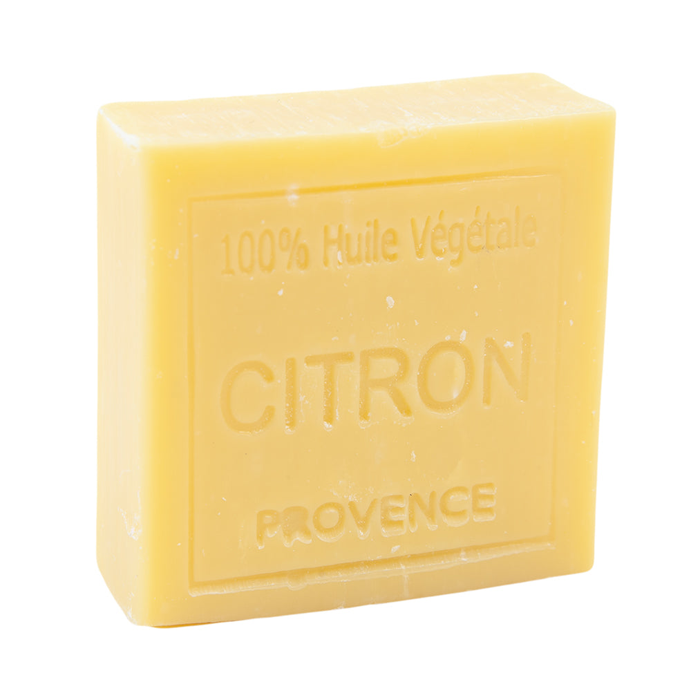 French Soap Bar, Enriched with Sweet Almond Oil, Lemon Fragrance, 100g