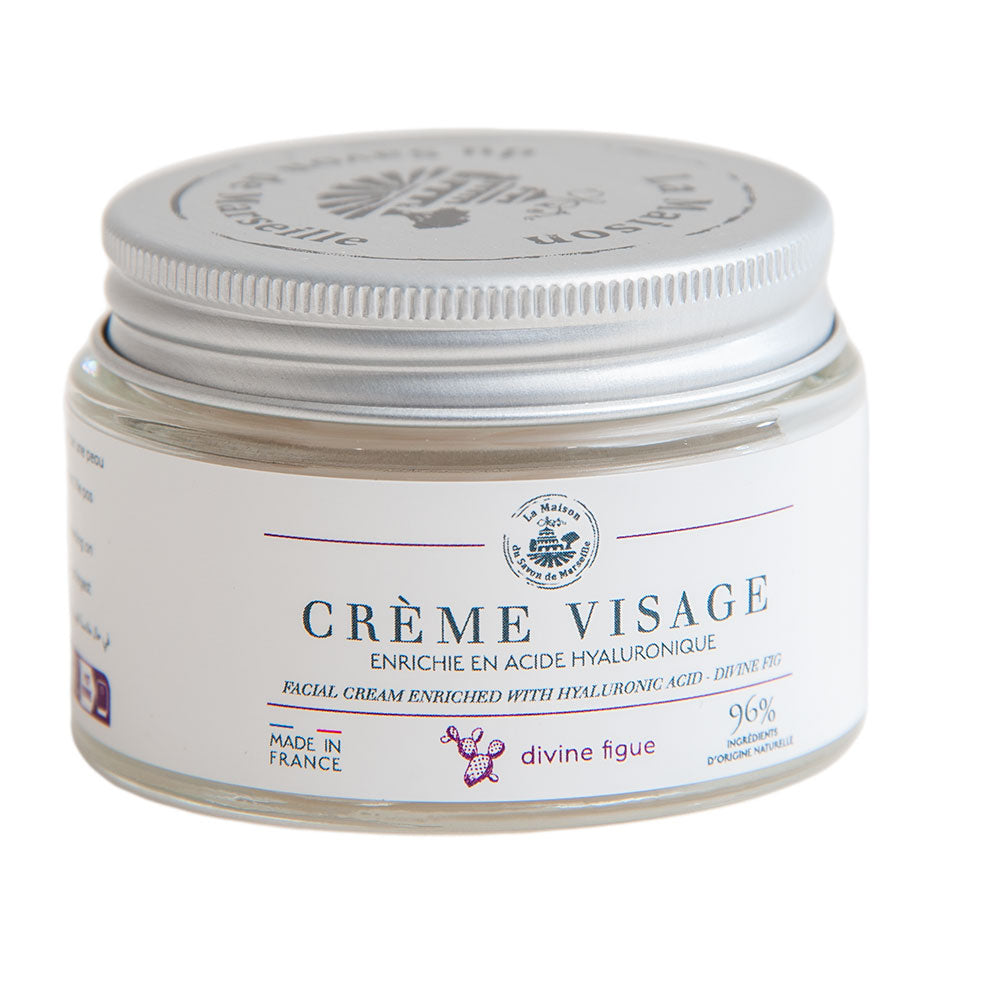 French Face Cream, Hyaluronic Acid and Argan Oil, Prickly Pear Fragrance, 50ml