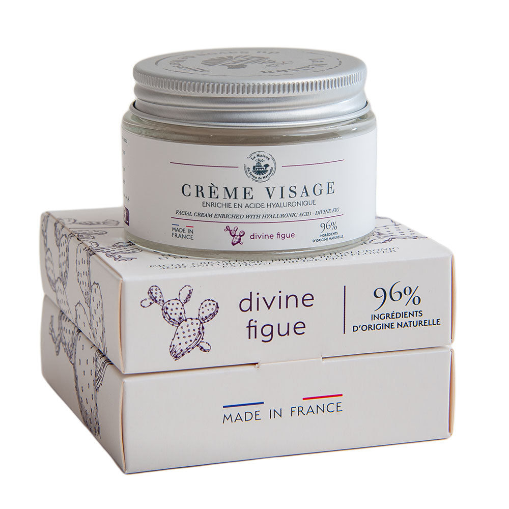 French Face Cream, Hyaluronic Acid and Argan Oil, Prickly Pear Fragrance, 50ml