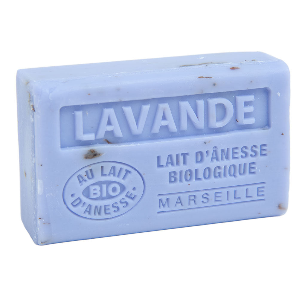 French Exfoliating Soap with Donkey Milk, Crushed Lavender Fragrance, 60g