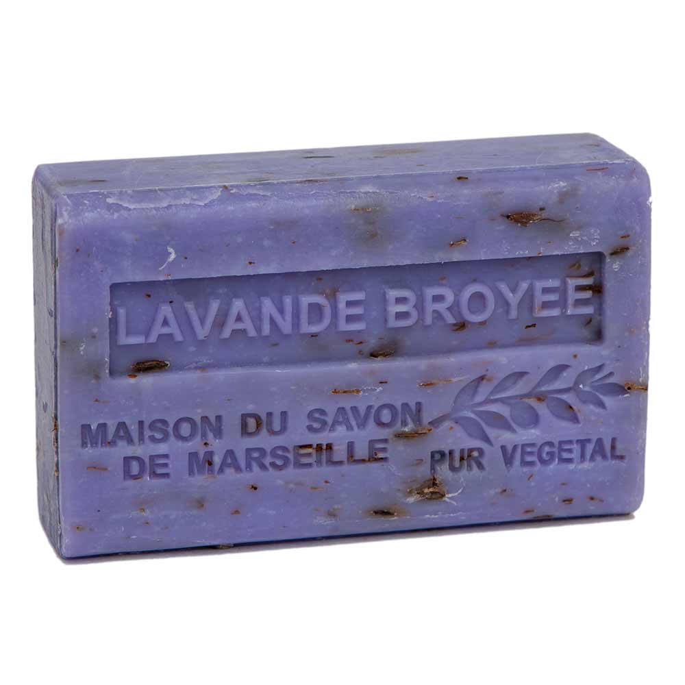 French Exfoliating Soap with Shea Butter, Crushed Lavender Fragrance, 125g