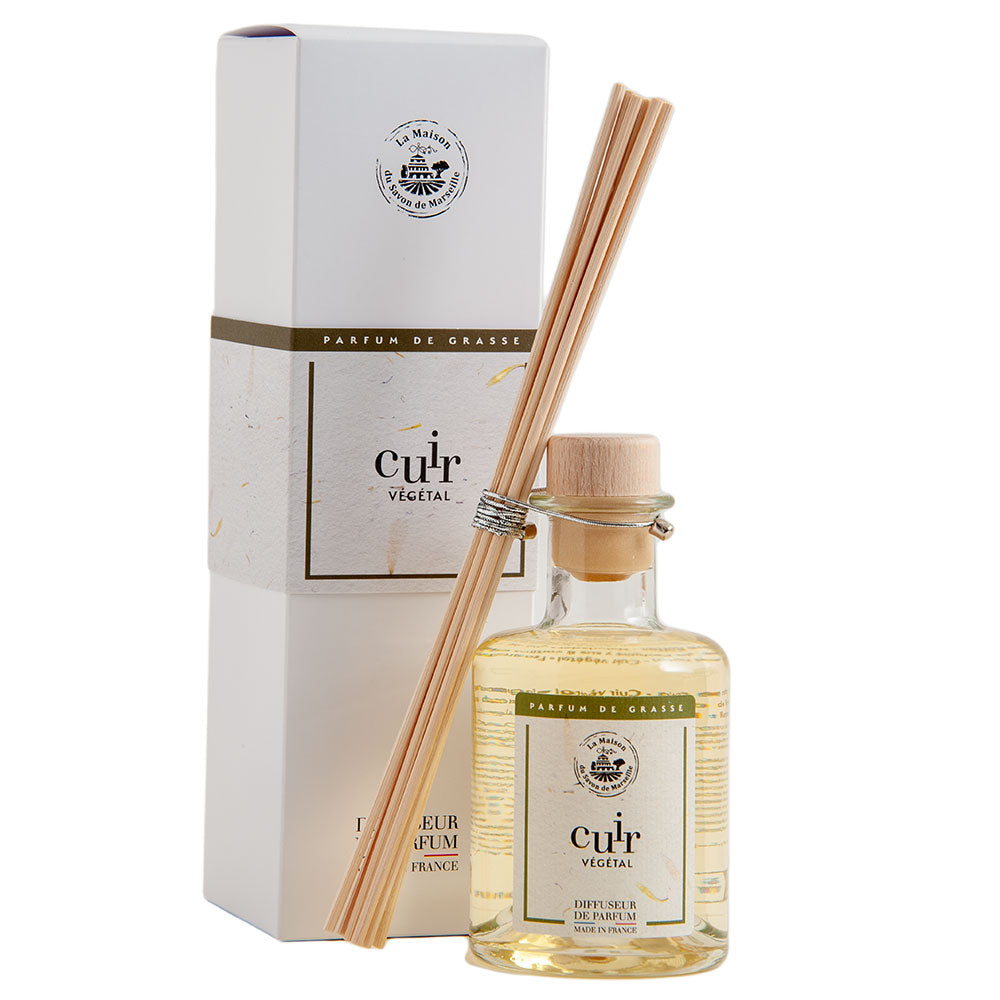 French Reed Diffuser, 8 Rattan Sticks, Vegetable Leather Fragrance, 200ml