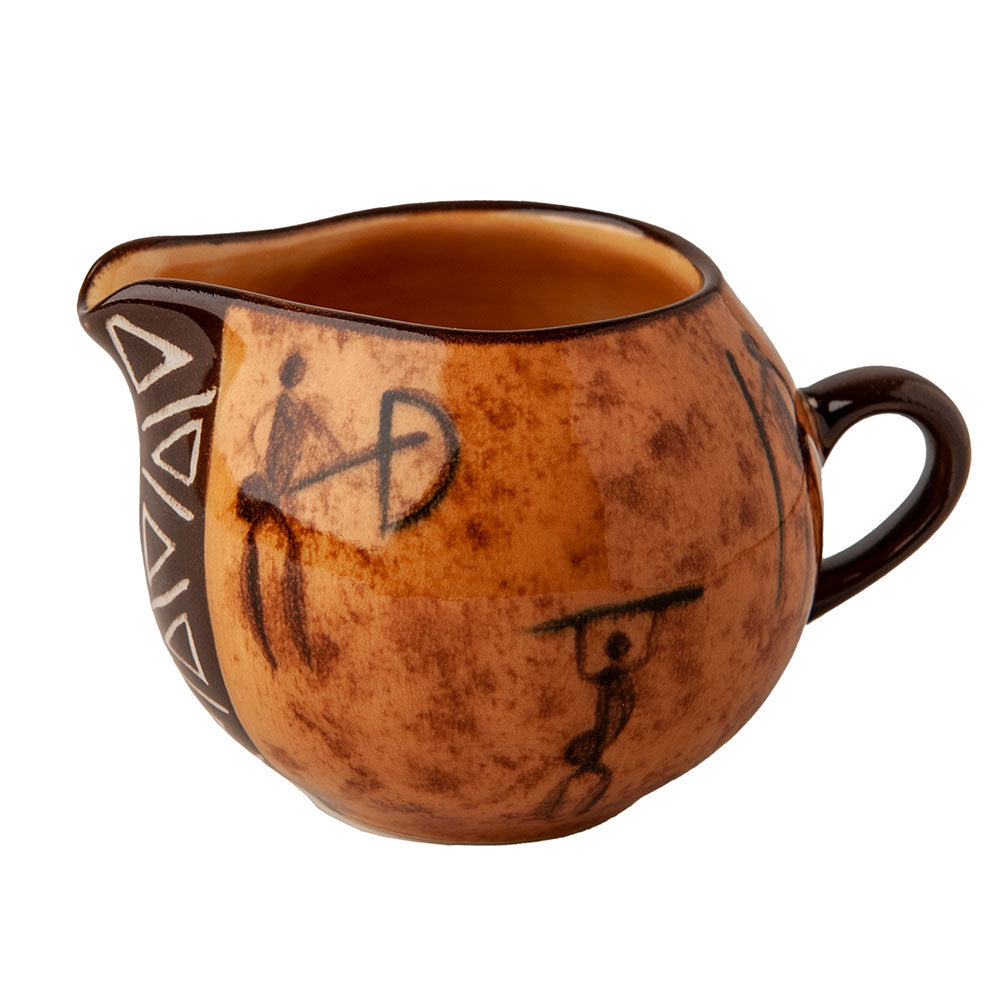 Hand Painted Ceramic Milk Jug, San People Design