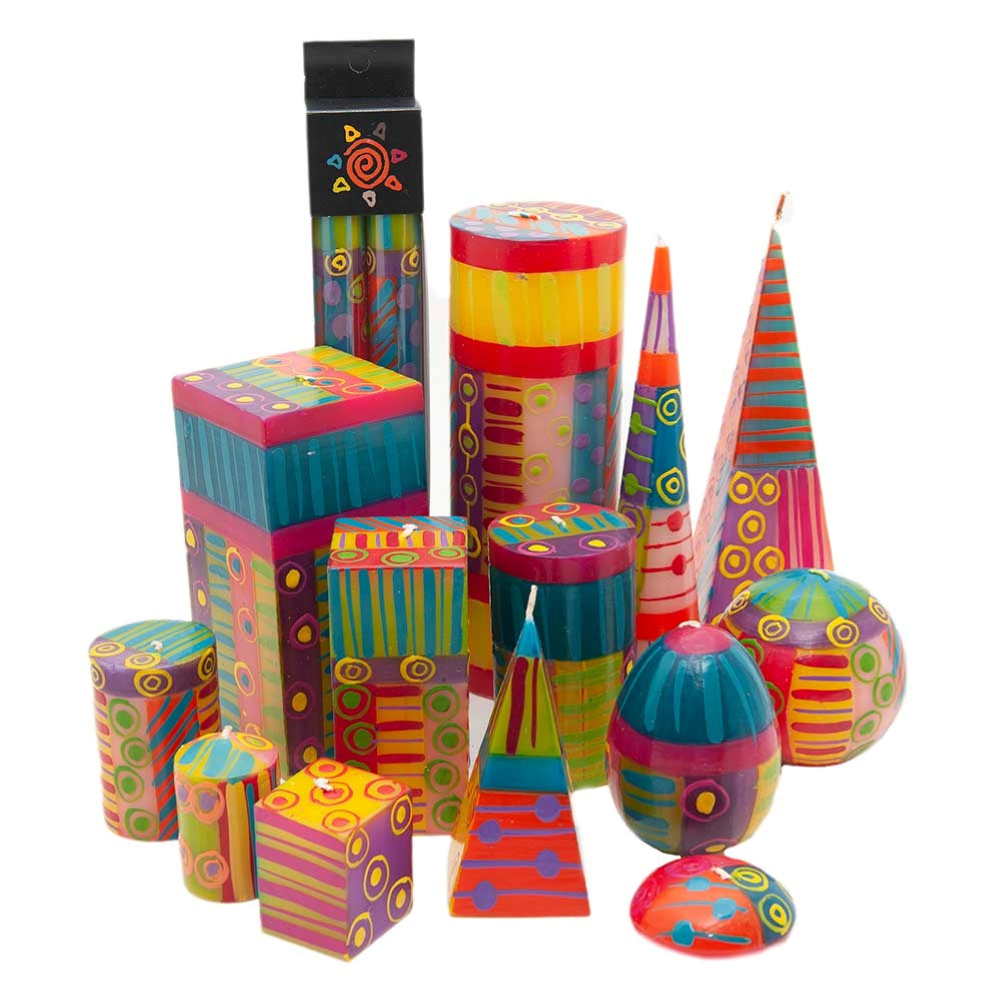 South African Candles, Single Wick, Carousel Design