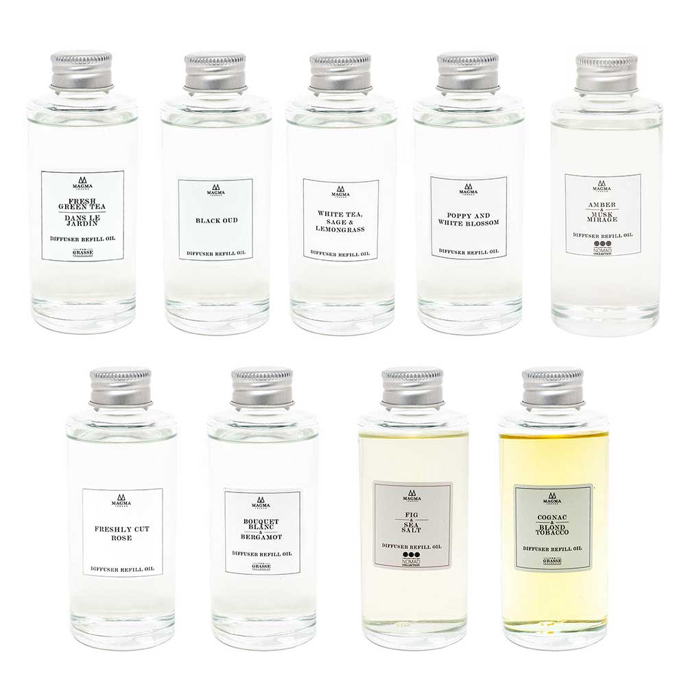 Luxury Essential Oil Reed Diffuser Refill, Black Oud Fragrance, 100ml
