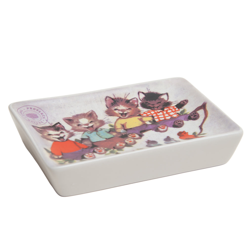Ceramic Soap Dish,Four Cats French Design