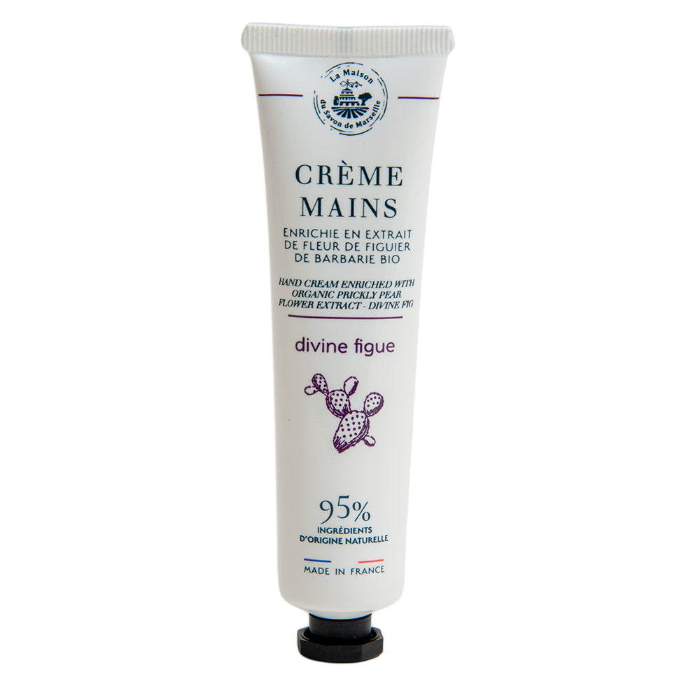 French Hand Cream with Shea Butter, Coconut Oil and Prickly Pear Extract, Divine Fig Fragrance, 30ml
