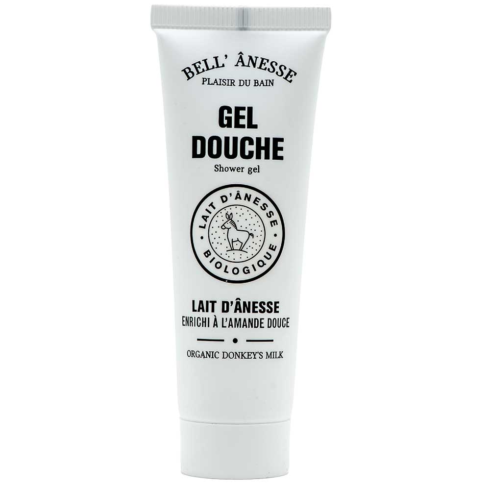 Travel Size Shower Gel with Donkey Milk and Sweet Almond, 30ml