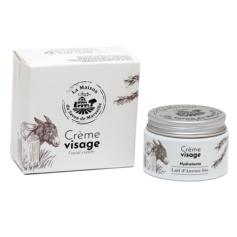 French Face Cream, Shea Butter and Argan Oil, Donkey Milk Fragrance, 50ml