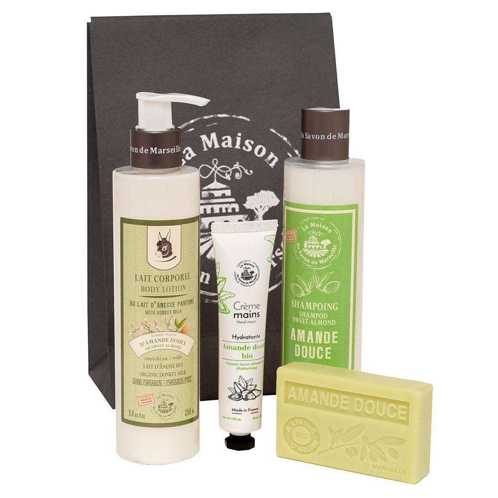 French Body and Hair Gift Set, Sweet Almond Fragrance