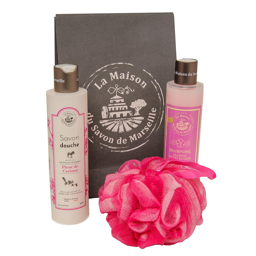 French Body and Hair Gift Set, Cherry Blossom Fragrance