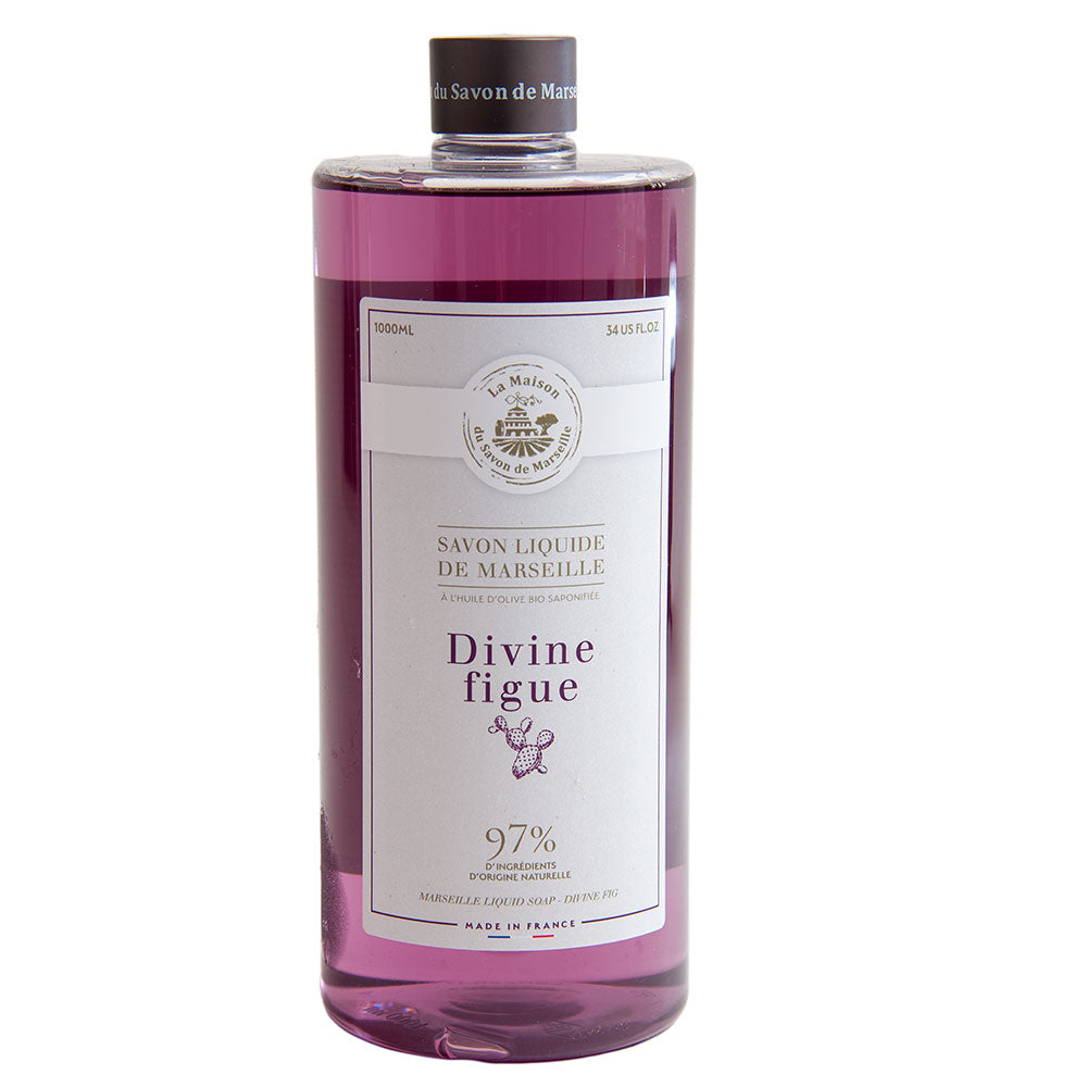 French Liquid Soap Pair, Olive Oil, Prickly Pear Fragrance, 1 Litre Refill and 330ml