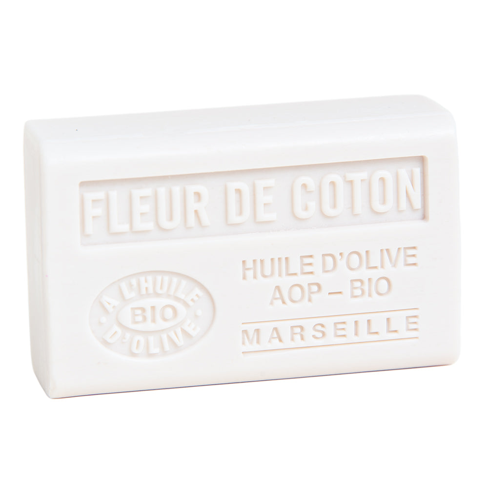 French Olive Oil Soap with Shea Butter, Cotton Flower Fragrance, 125g