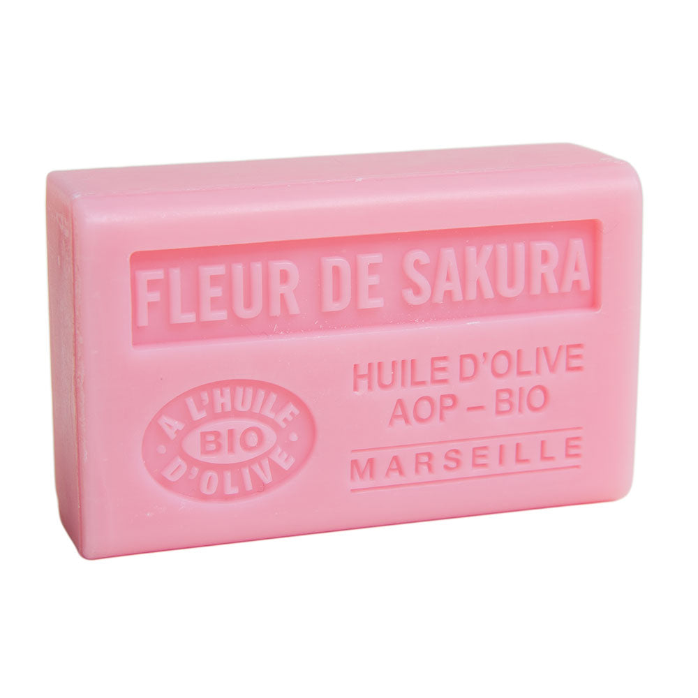 French Olive Oil Soap with Shea Butter, Sakura Flower Fragrance, 125g