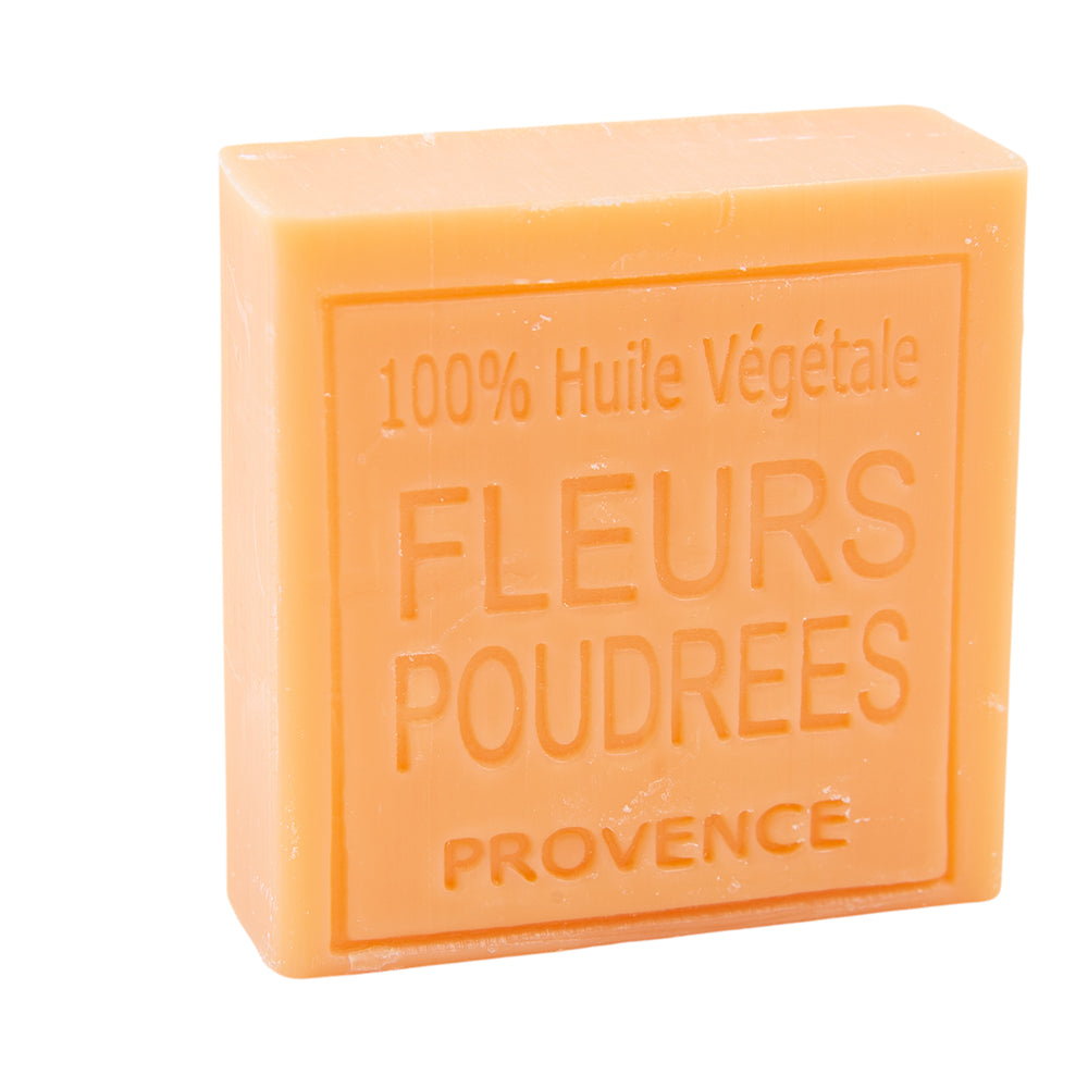 French Soap Bar, Enriched with Grapeseed Oil, Powdered Flowers Fragrance, 100g