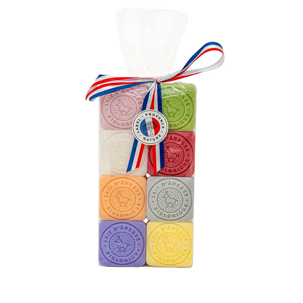 French Soap with Donkey Milk, Gift Pack, Various Fragrances , 8 x 30g
