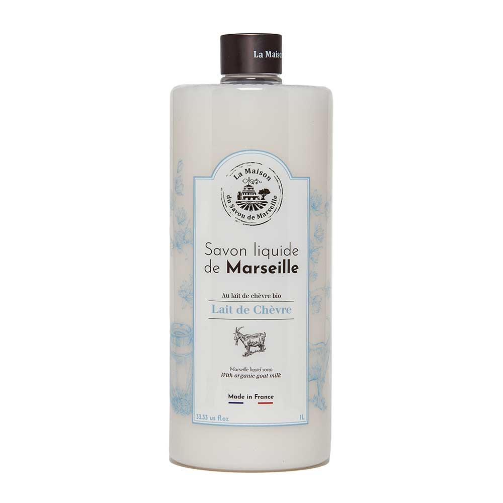 French Liquid Soap Refill, Goats Milk and Olive Oil, Goats Milk Fragrance, 1 Litre