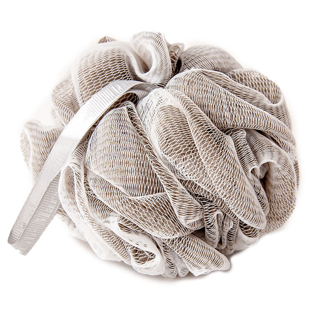 French Exfoliating Shower Sponge, Grey Loofah, 12cm