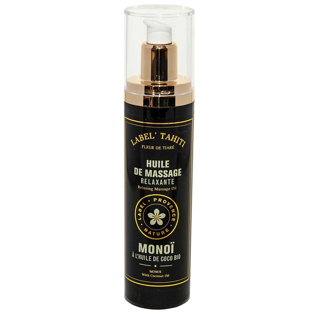 Massage Oil, Coconut, Sweet Almond and Argan Oil, Monoi Fragrance, 120ml