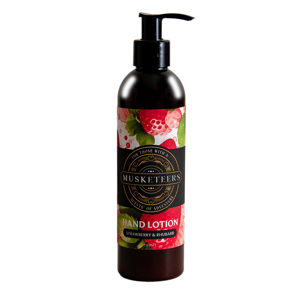 Hand Cream Enriched with Sweet Almond Oil, Strawberry & Rhubarb, 250ml