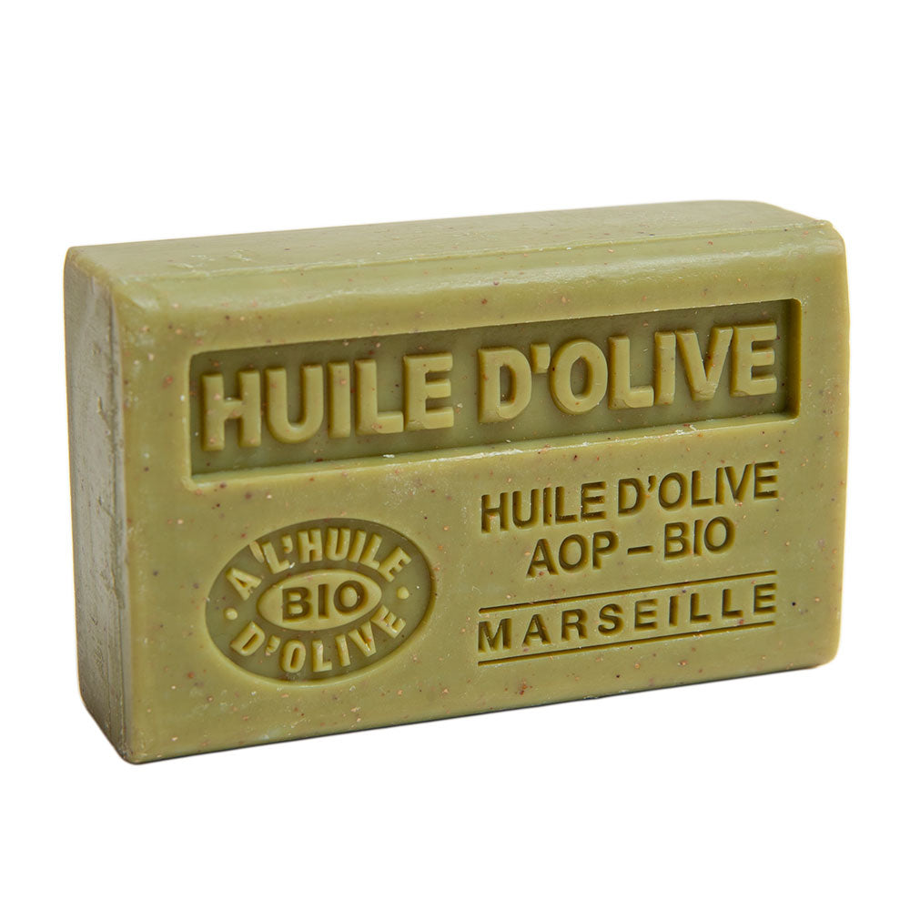 French Exfoliating Olive Oil Soap with Shea Butter, Olive Oil Fragrance, 125g