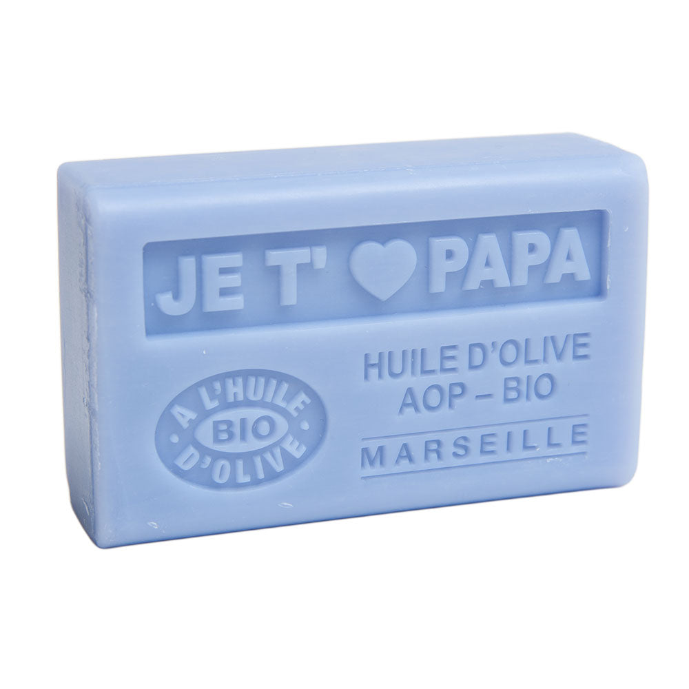 French Olive Oil Soap with Shea Butter, I Love My Father (Papa) Fragrance, 125g