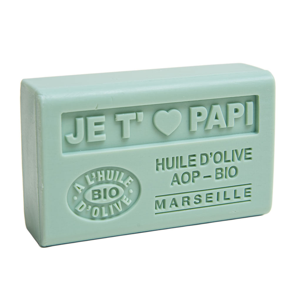 French Olive Oil Soap with Shea Butter, I Love My Grandfather (Papi) Fragrance, 125g