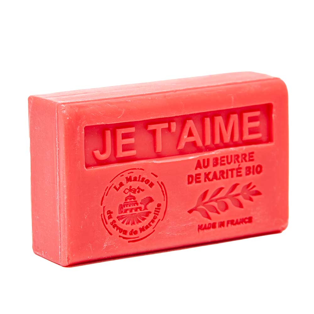 French Soap with Shea Butter, Je T'aime (I Love You) Fragrance, 125g