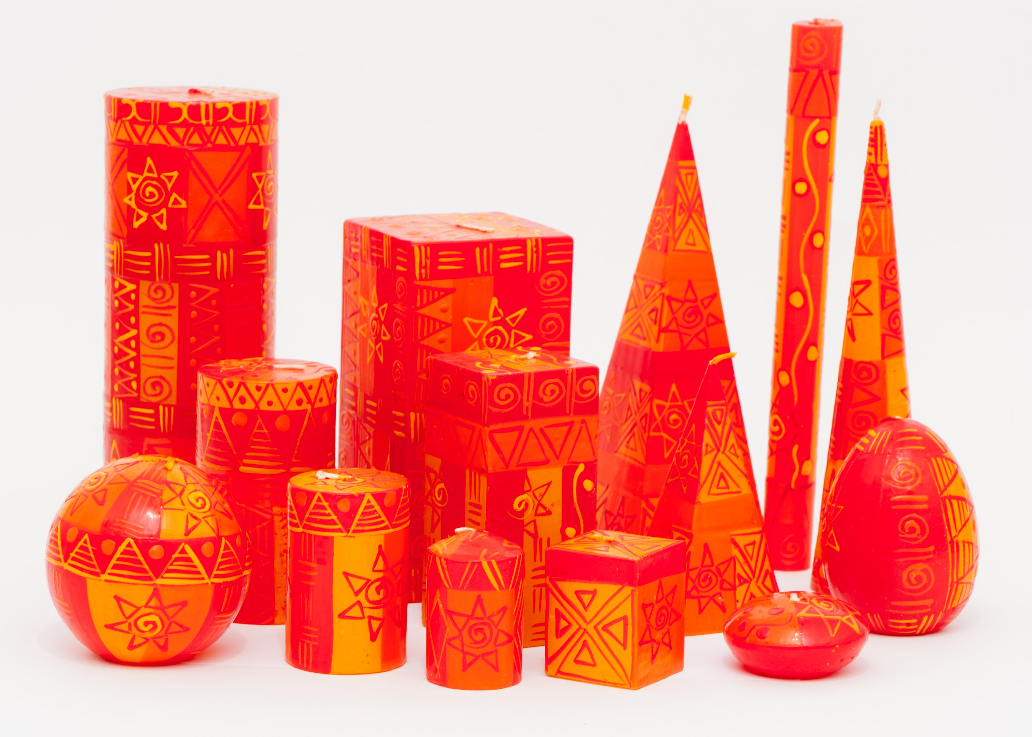 South African Candles, Single Wick, African Sunset Design